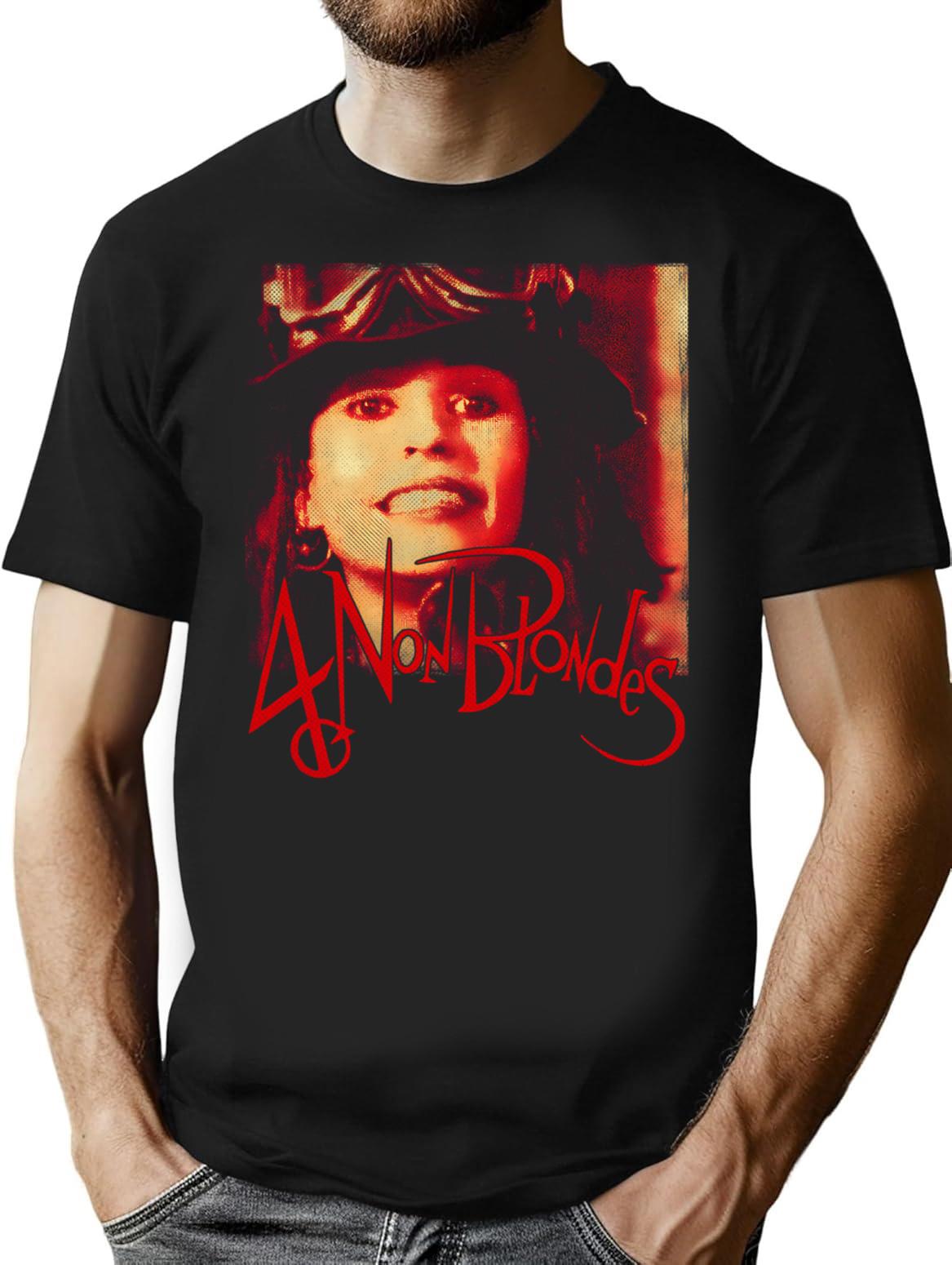 4 Non Blondes Grunge Vintage T-Shirt - Retro Graphic Casual Tee - Black