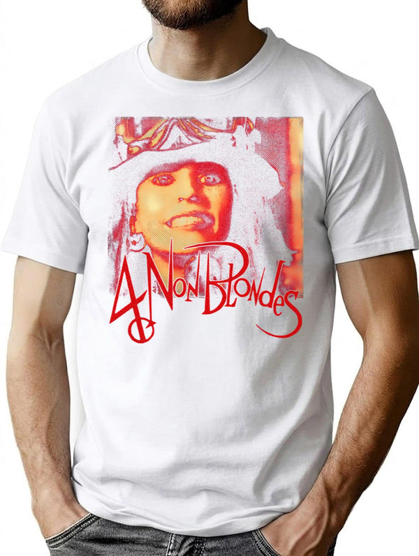 4 Non Blondes Grunge Vintage T-Shirt - Retro Graphic Casual Tee - White