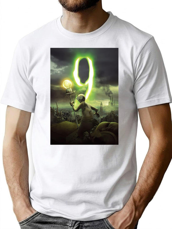 9 Poster T-Shirt - Retro Graphic Tee for Men & Women - White