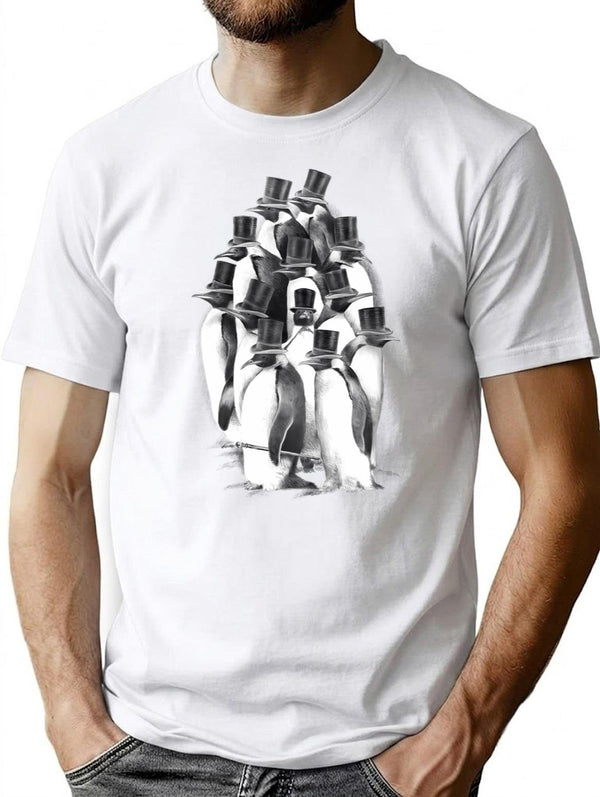 A Gathering Of Gentlemen T-Shirt - Retro Graphic Tee for Men & Women - White