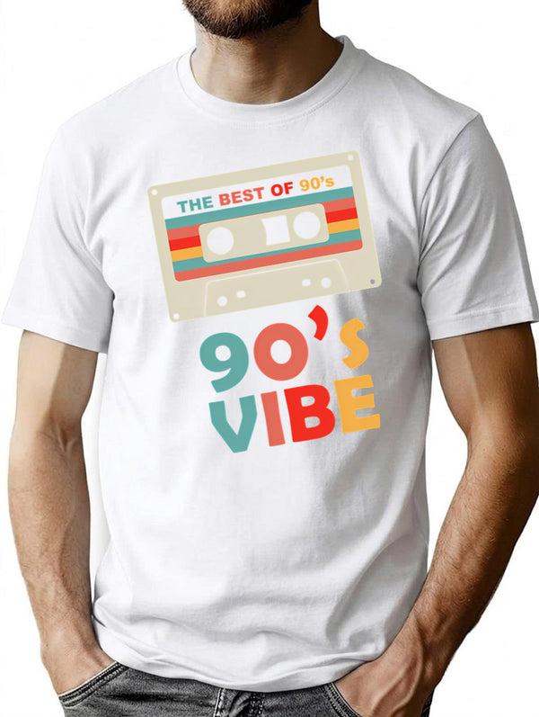 A Whole 90's Vibe. Retro Vintage Cassette. 90s Style. T-Shirt - White
