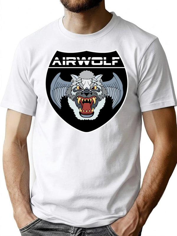 Airwolf Inspired By Airwolf Classic T-Shirt - Retro Graphic Tee for Men & Women - White