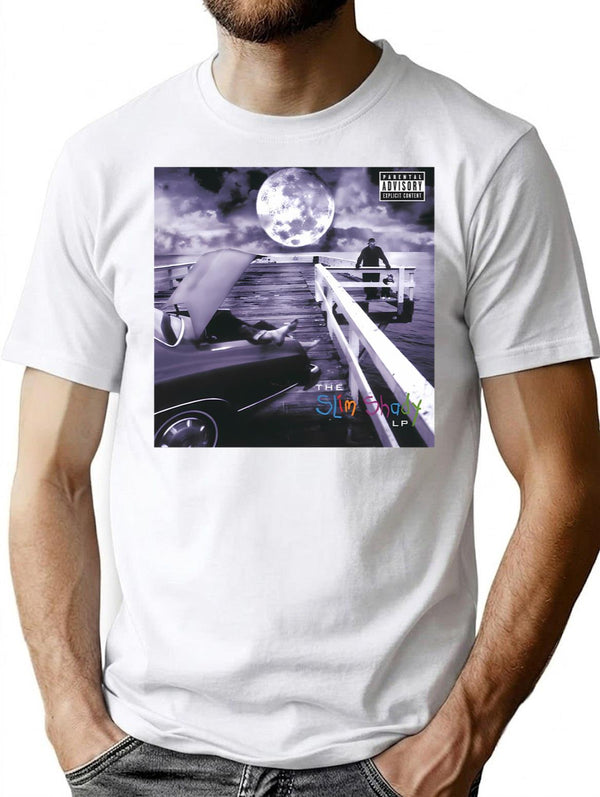 Album Cover T-Shirt - Retro Graphic Tee for Men & Women - White