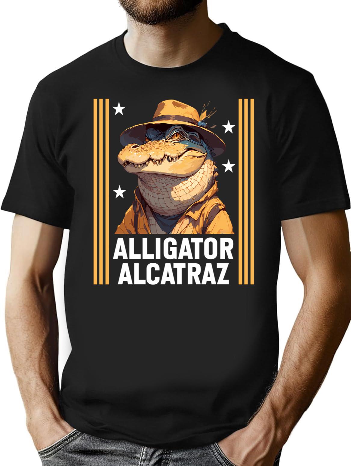 Alligator Alcatraz (1) Black T-Shirt - Black