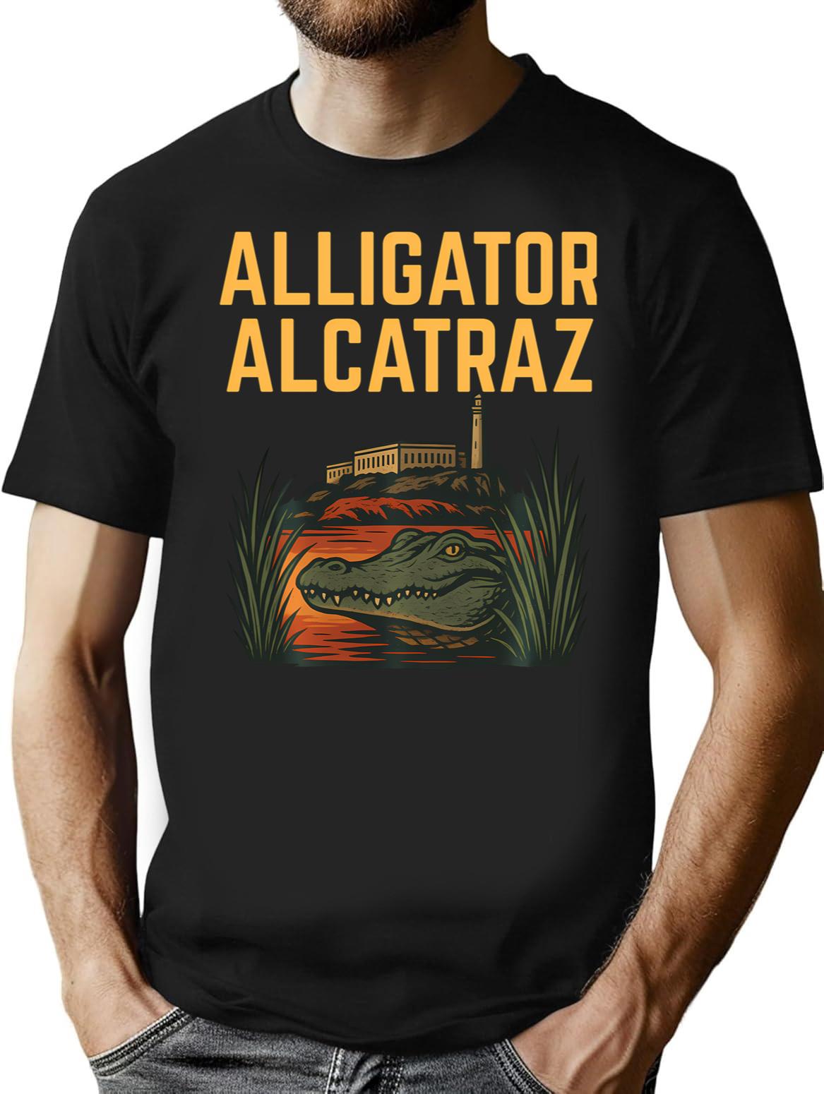Alligator Alcatraz (24) Black T-Shirt - Black