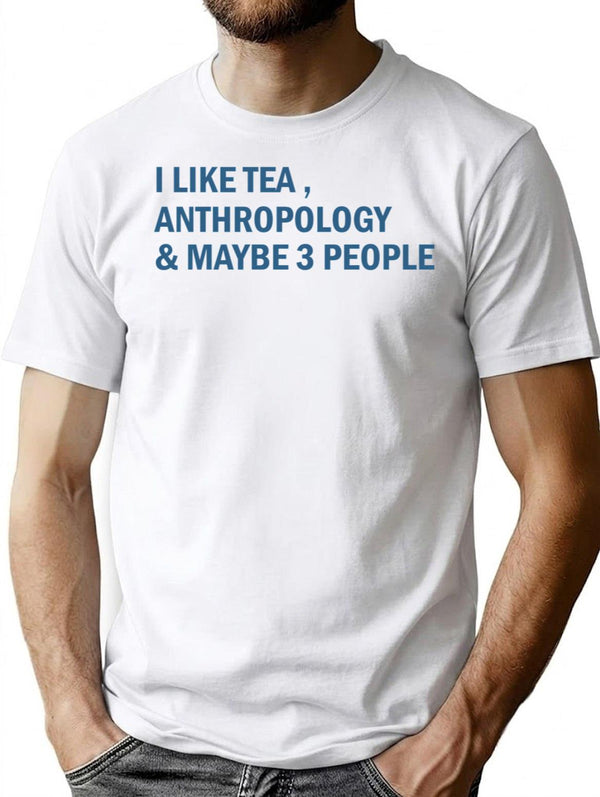 Anthropolgy T-Shirt - Retro Graphic Tee for Men & Women - White