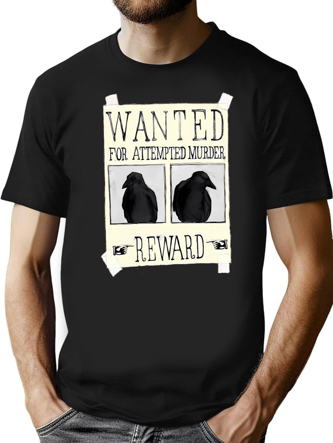 Attempted Murder T-Shirt - Retro Graphic Tee for Men & Women - Black