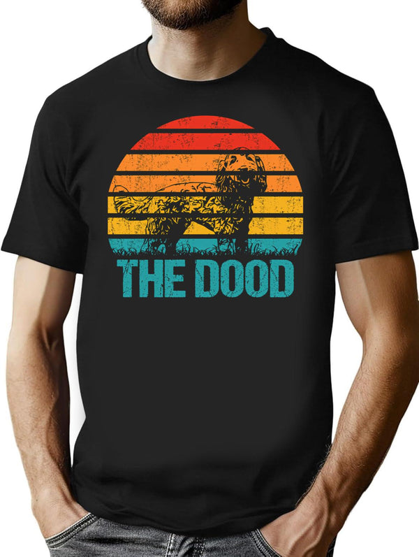 Australian Labradoodle Vintage Retro T-Shirt - Retro Graphic Casual Tee - Black