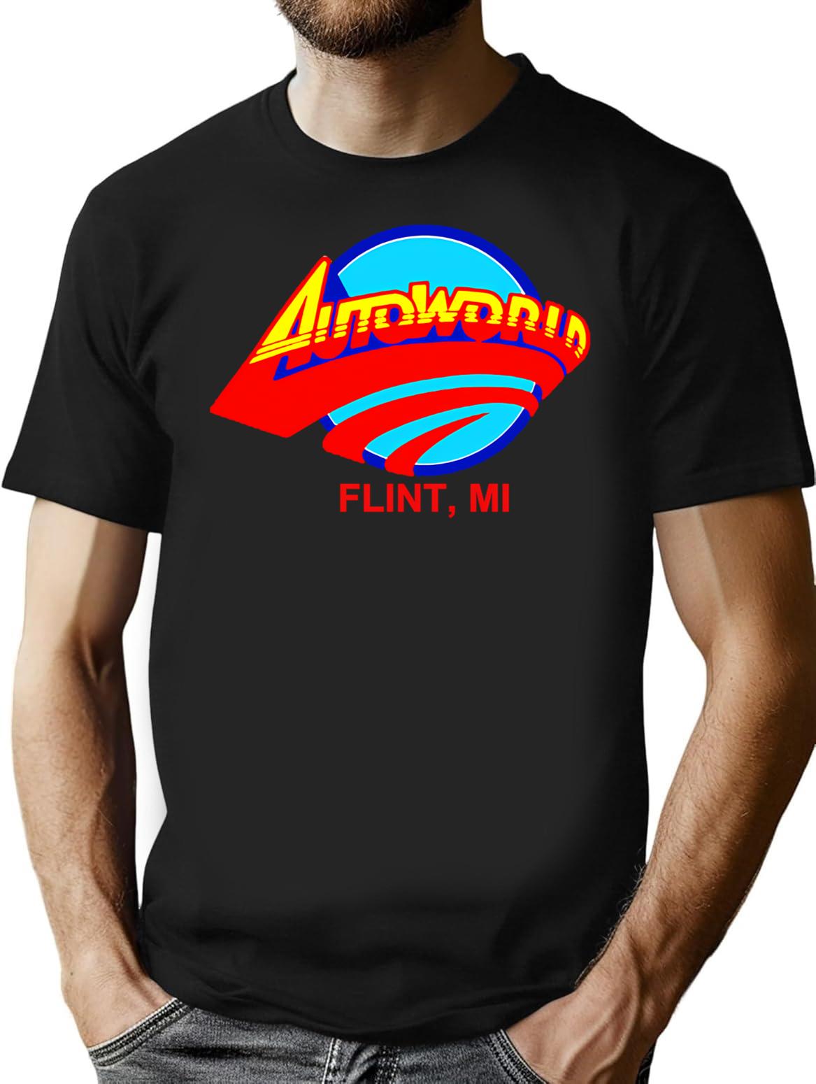 Autoworld T-Shirt - Retro Graphic Tee for Men & Women - Black