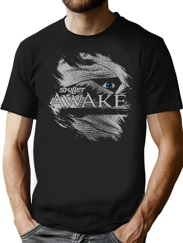 Awake T-Shirt - Retro Graphic Tee for Men & Women - Black
