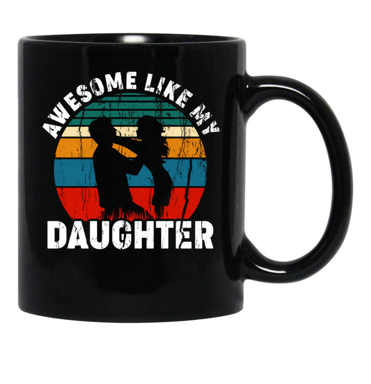 Awesome Like My Daughter (13) Black Coffee Mug - Black