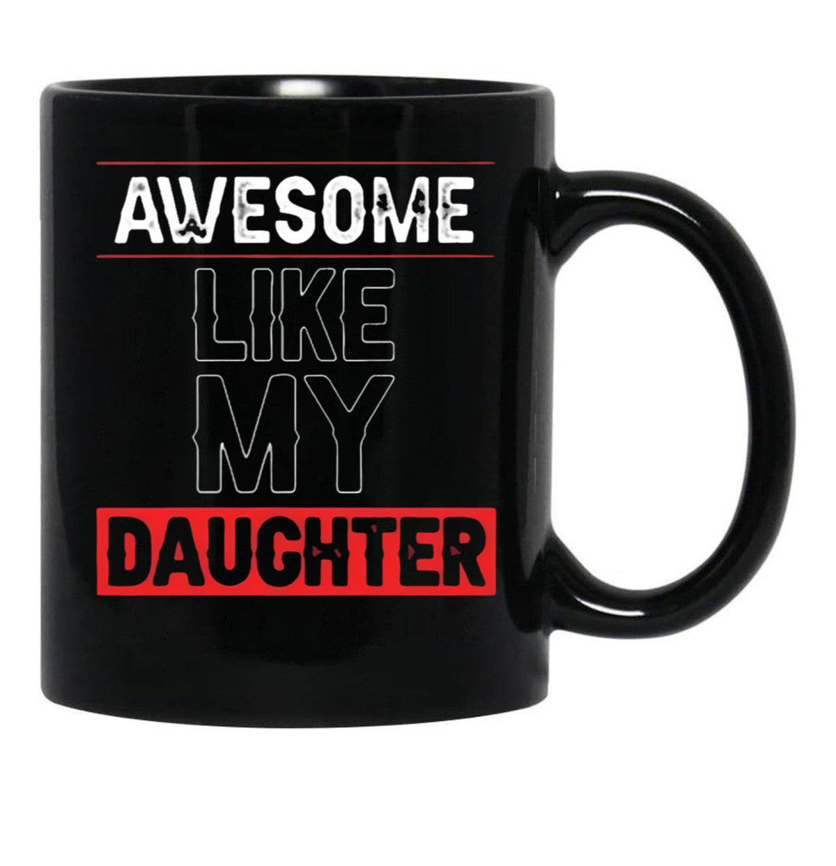 Awesome Like My Granddaughtersfunny Mug Men_Fathers Day Giftfather Father'S Daynavy Blue Black2022 Black Coffee Mug - Black
