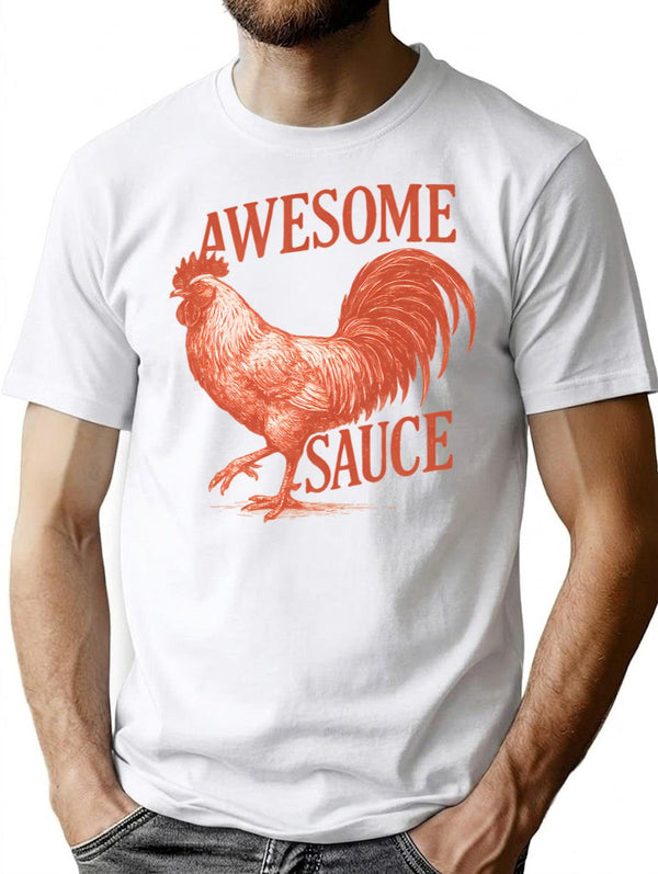 Awesome Sauce Rooster Shirt (as Seen In The Accountant 2) T-Shirt - White