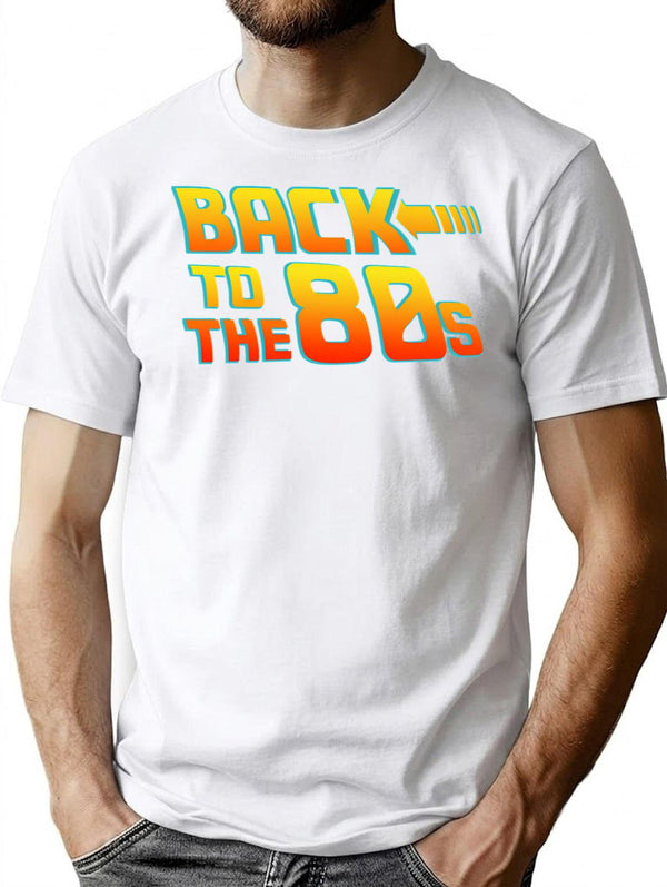 Back To The 80s - Costume Fancy Dress Party Idea Halloween T-Shirt - White