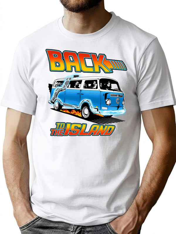 Back To The Island Spoof T-Shirt - Retro Graphic Tee for Men & Women - White