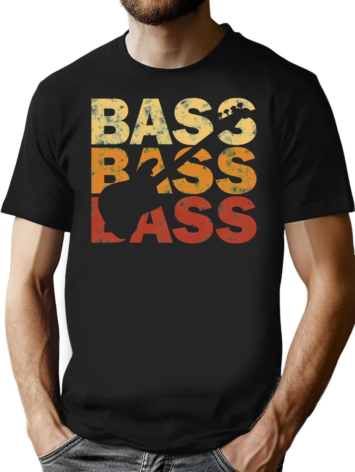Bass Player - Vintage Bass Guitar T-Shirt - Black