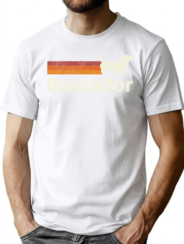 Bassador Dog Vintage Retro Pet Lover T-Shirt - White