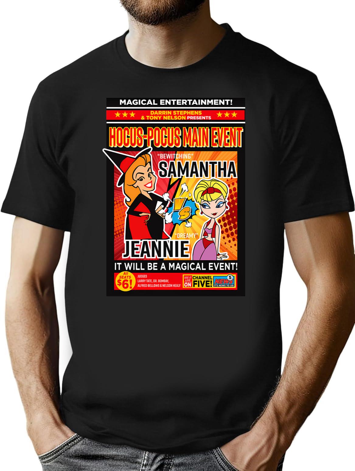 Battle Samantha Vs Jeannie Magic Event T-Shirt - Black