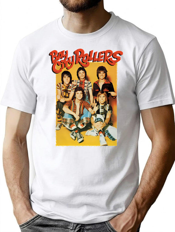 Bay City Rollers T-Shirt - Retro Graphic Tee for Men & Women - White