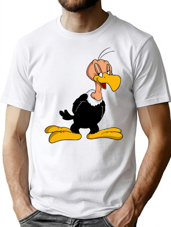 Beaky T-Shirt - Retro Graphic Tee for Men & Women - White