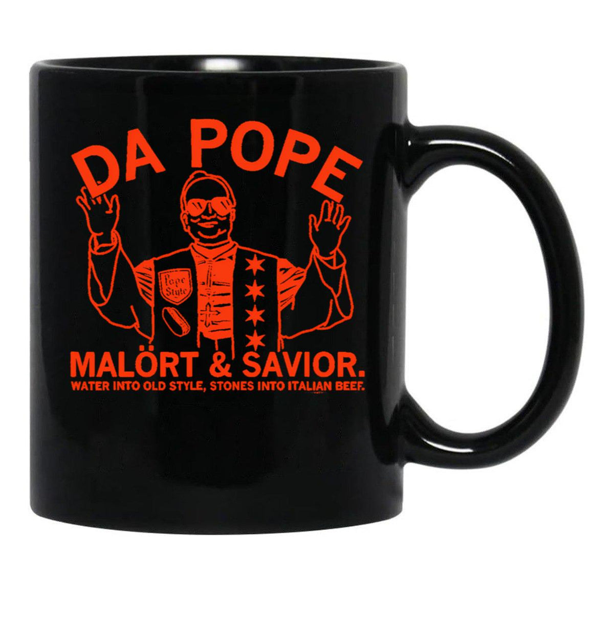 Da Pope (2) Black Coffee Mug - Black