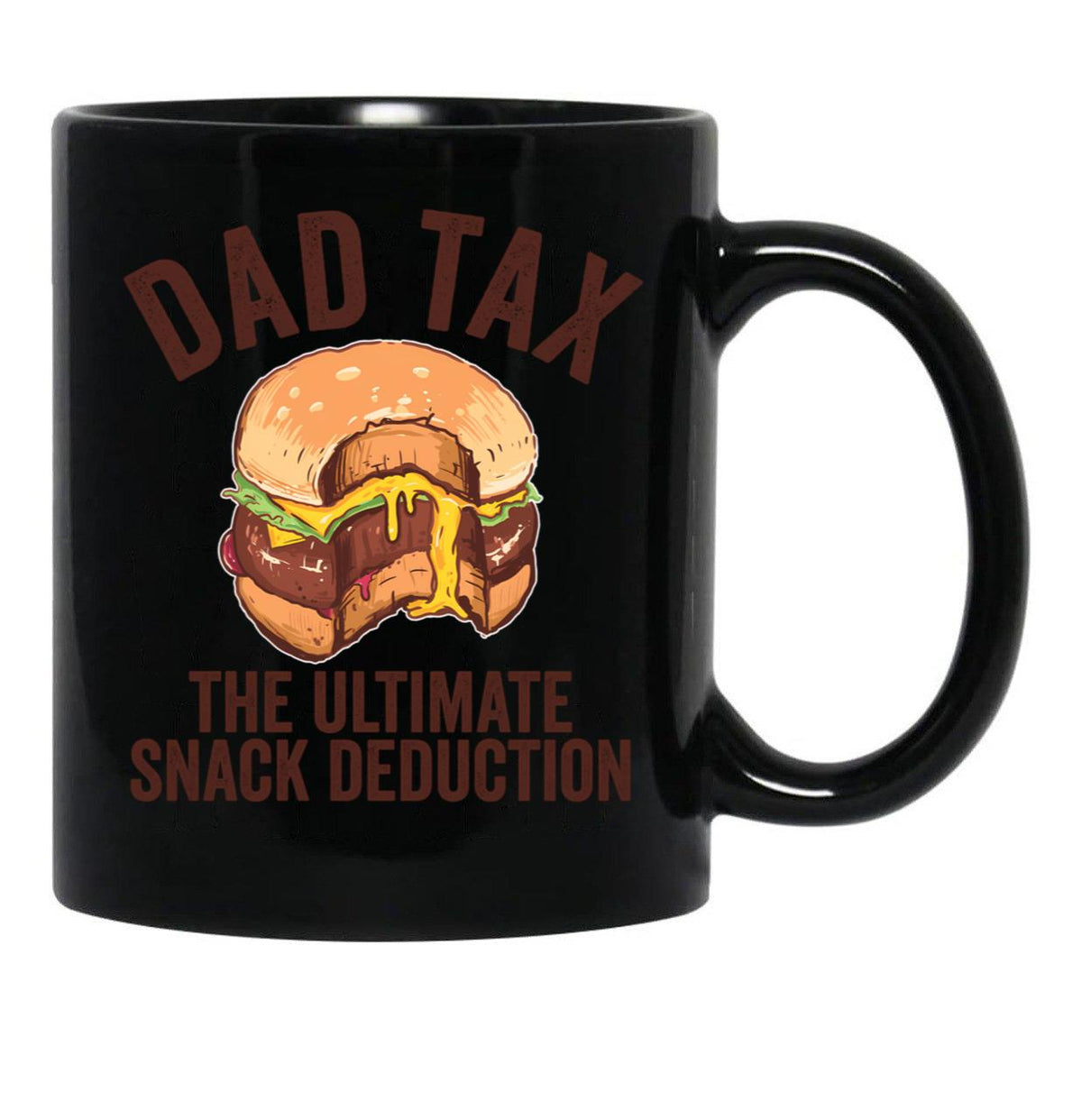 Dad Tax The Ultimate Snack Deduction Funny Dad Tax Gear (1) Black Coffee Mug - Black