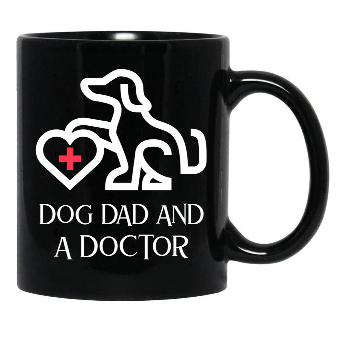 Dog Dad And A Doctor Black Coffee Mug, Gift Coffee Mug - Black
