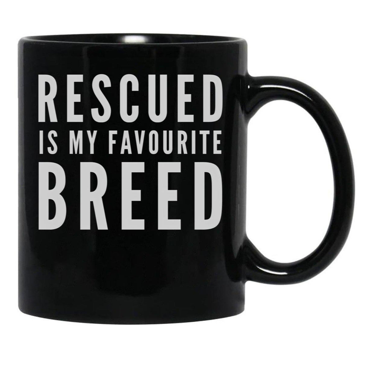 Dog Lovers T-Shirt For Women Men Kids - Rescue Dog Shirt Black Coffee Mug, Gift Coffee Mug - Black