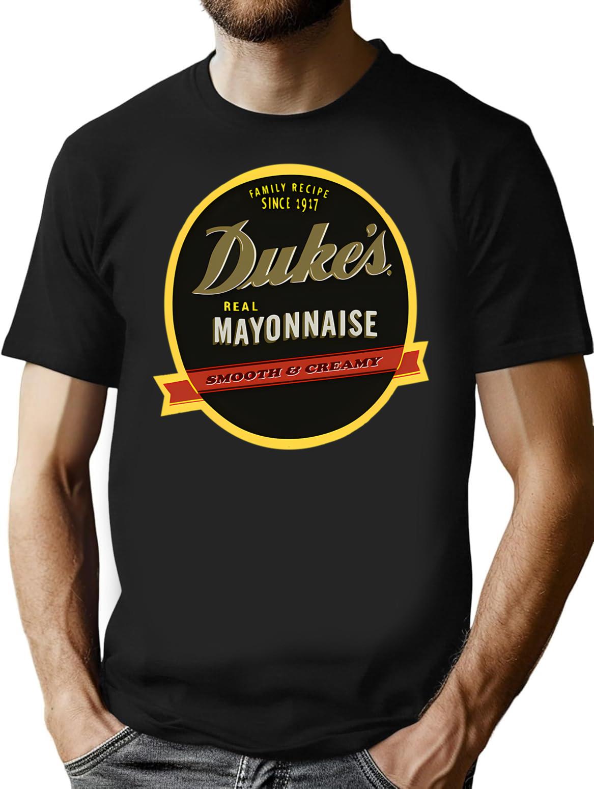 Duke'S Mayo T-Shirt for Men & Women, T-Shirts Graphic Tee - Black