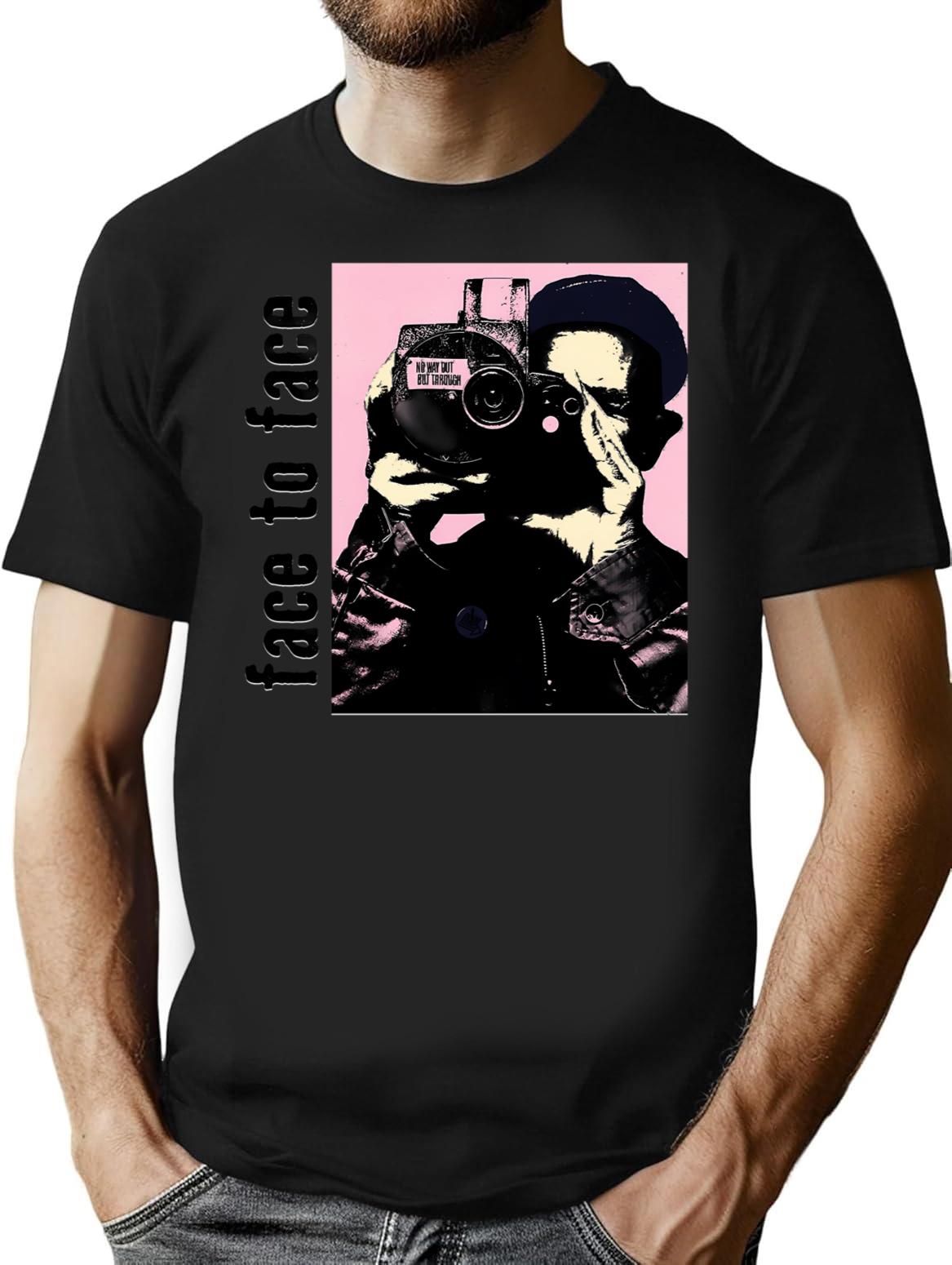 _face To Face Designrock Band T-Shirt - Retro Graphic Tee for Men & Women - Black