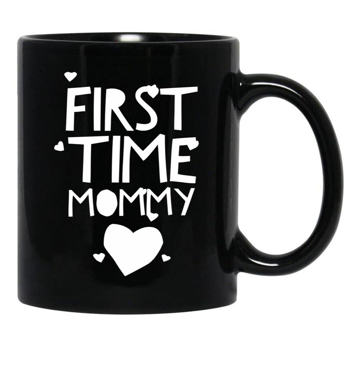 First Time Mommy (8) Black Coffee Mug, Gift Coffee Mug - Black