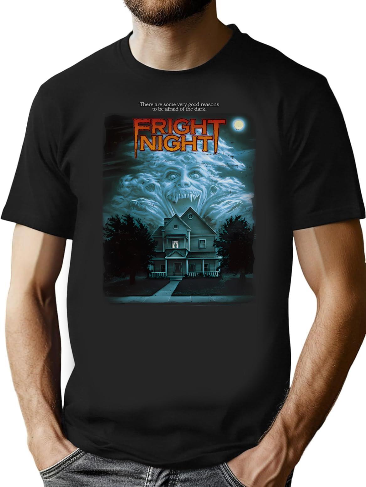 Fright Night T-Shirt for Men & Women, T-Shirts Graphic Tee - Black