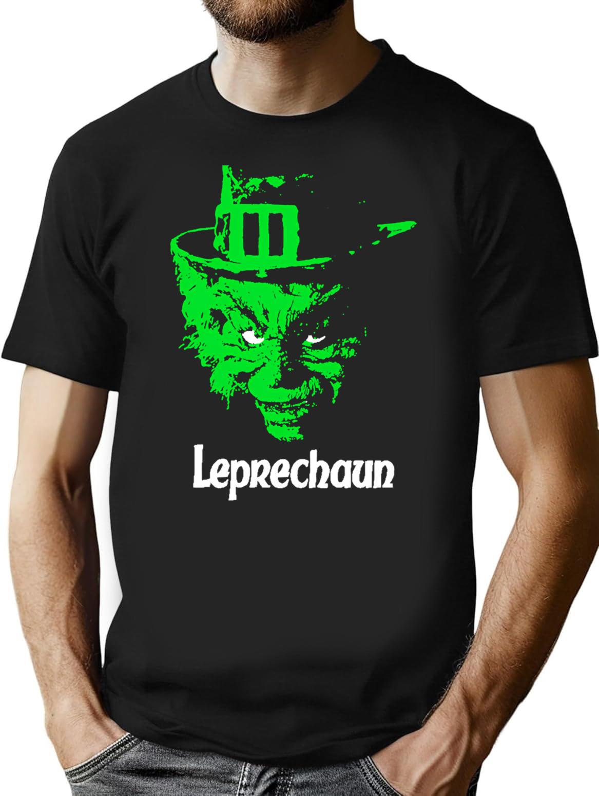 Funny Gifts Boy Girl Leprechaun Retro Vintage T-Shirt - Black