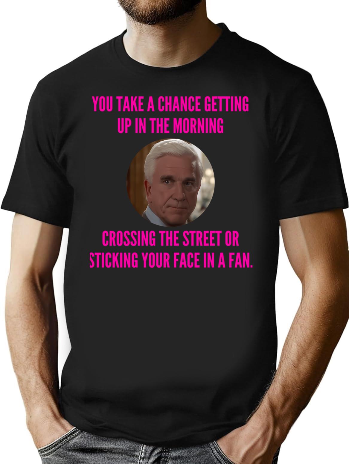 Funny Gifts For Leslie Nielsen Retro Vintage T-Shirt - Black