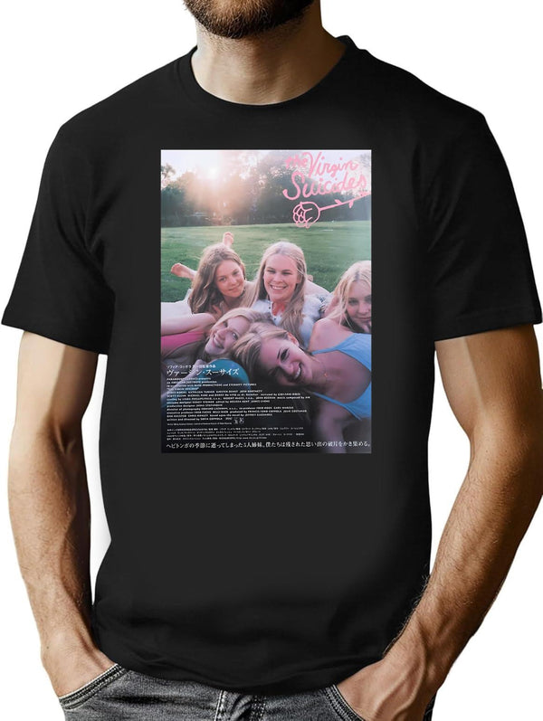Funny Gifts The Virgin Suicides Retro Wave T-Shirt - Black