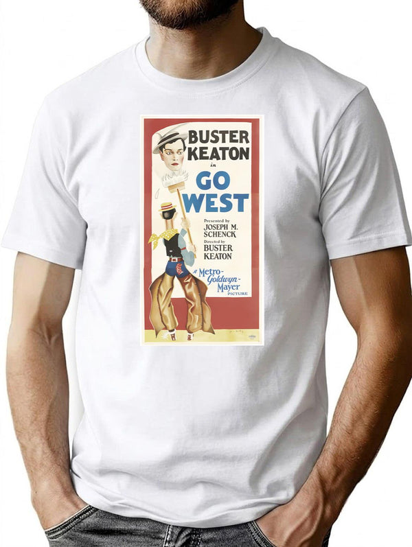 Funny Man Go West Joseph Frank Keaton Vintage Awesome For Music Fans T-Shirt - White