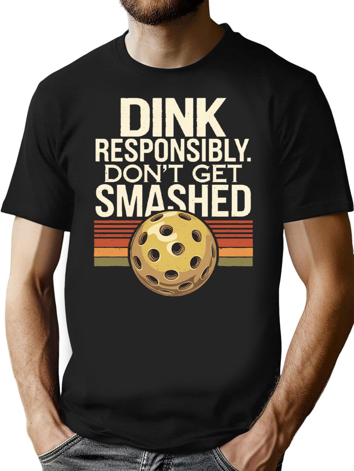 Funny Pickleball Vintage T-Shirt - Retro Graphic Casual Tee - Black