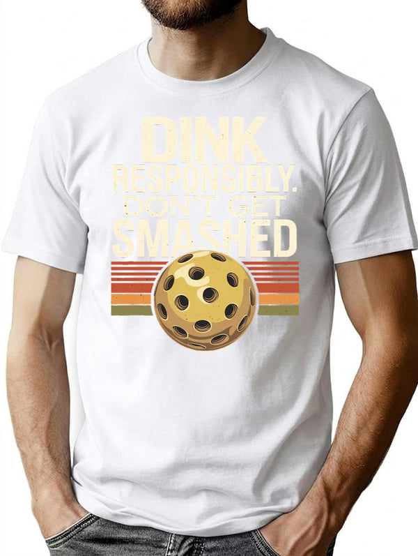 Funny Pickleball Vintage T-Shirt - Retro Graphic Casual Tee - White