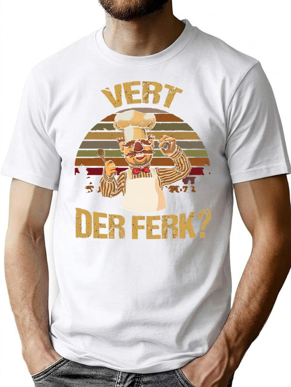 Funny Vert Der Ferk Muppet Show T-Shirt - White