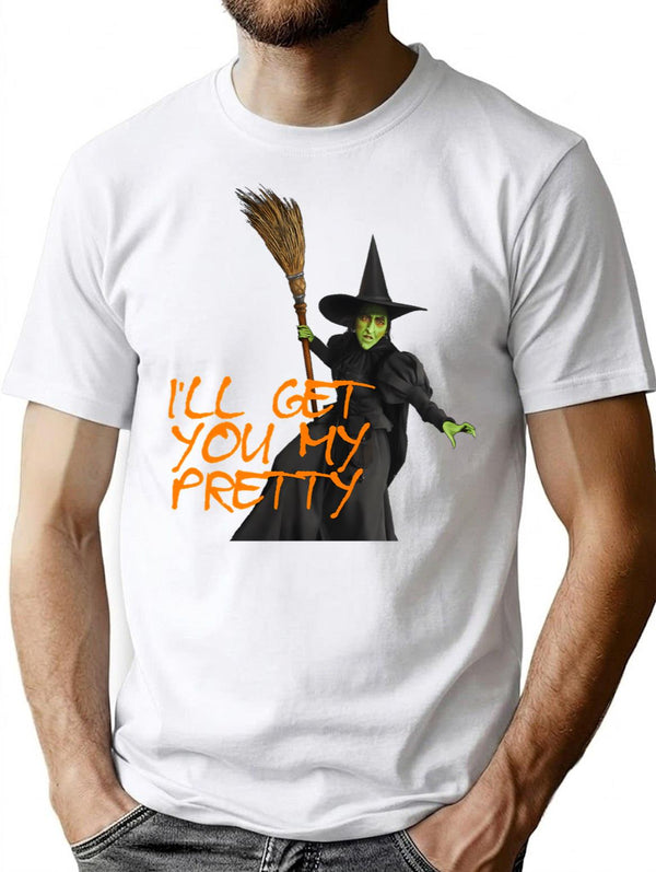 Funny Witch Vintage Dorothy I'll Get You My Pretty T-Shirt - White