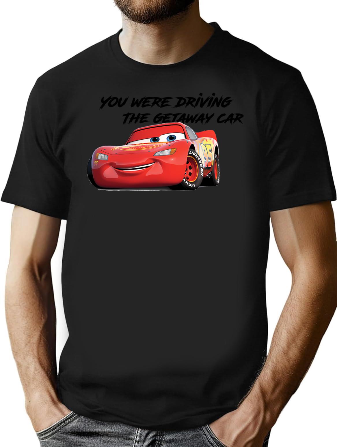 Getaway (race)car T-Shirt - Retro Graphic Tee for Men & Women - Black