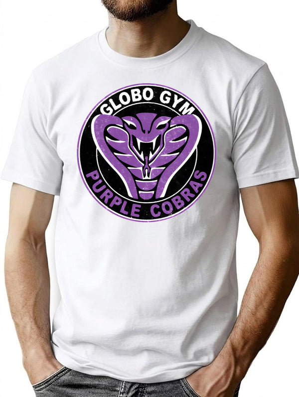 Globo Gym Purple Cobras Vintage Logo T-Shirt - White