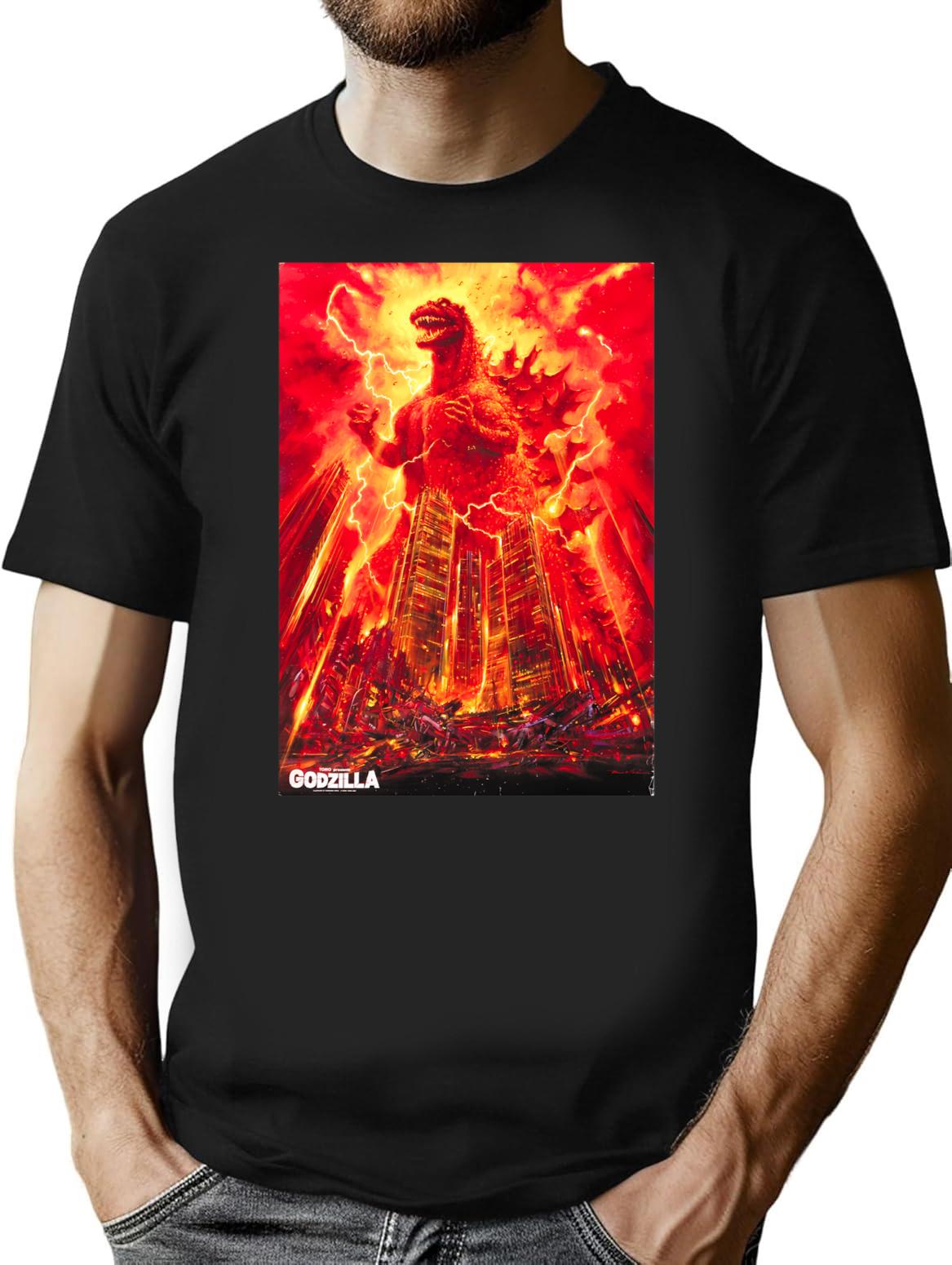 Godzila T-Shirt - Retro Graphic Tee for Men & Women - Black