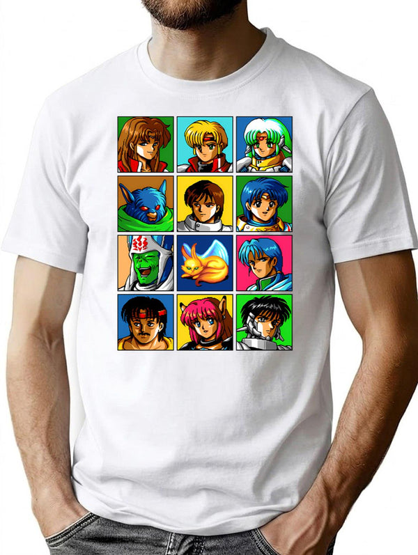 Good Simulation Passionate Video Game Music Fan Phantasy Star Iv Characters Cute Gifts T-Shirt - White