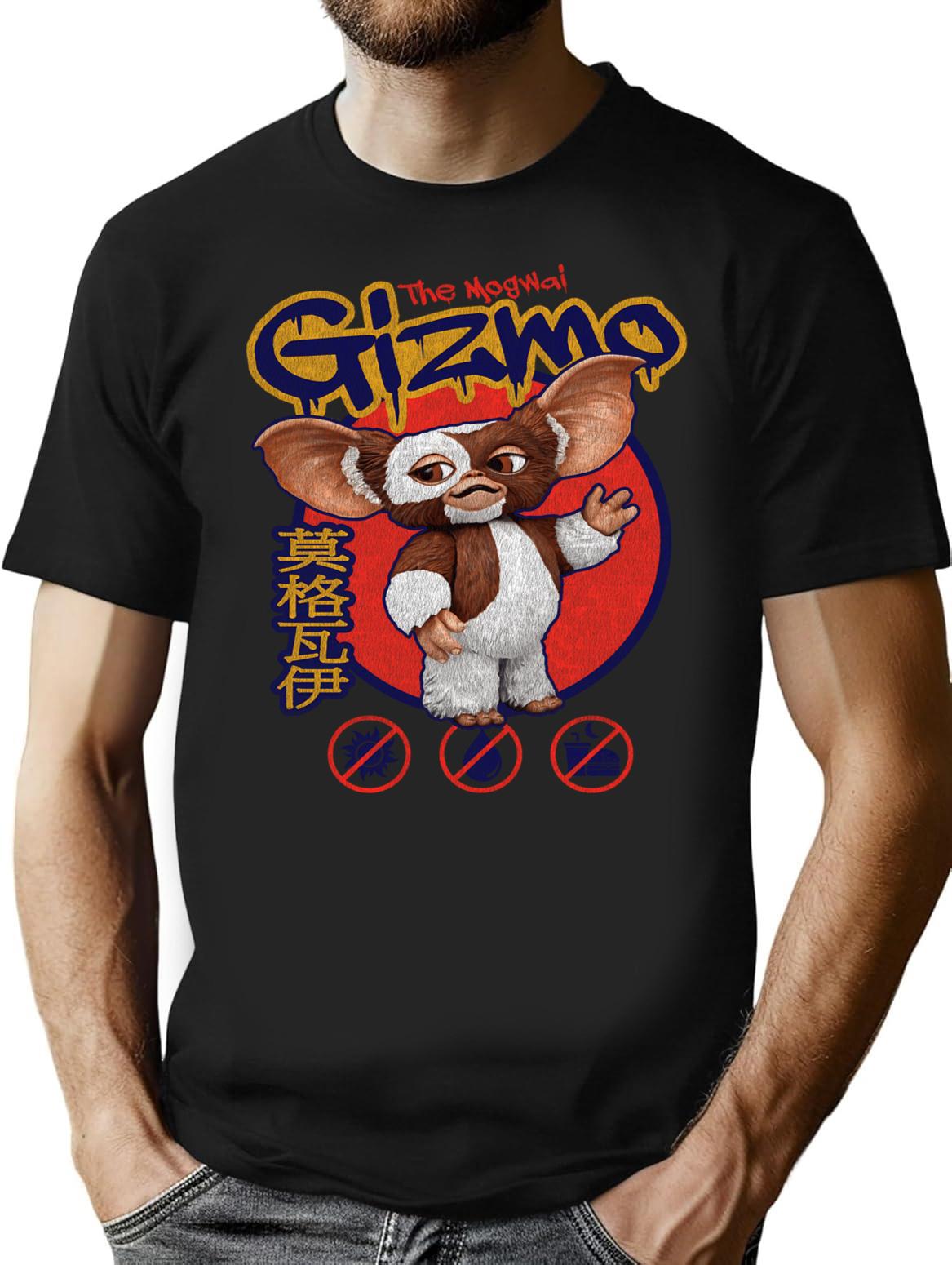 Gremlins Gizmo Worn Lts T-Shirt for Men & Women, T-Shirts Graphic Tee - Black