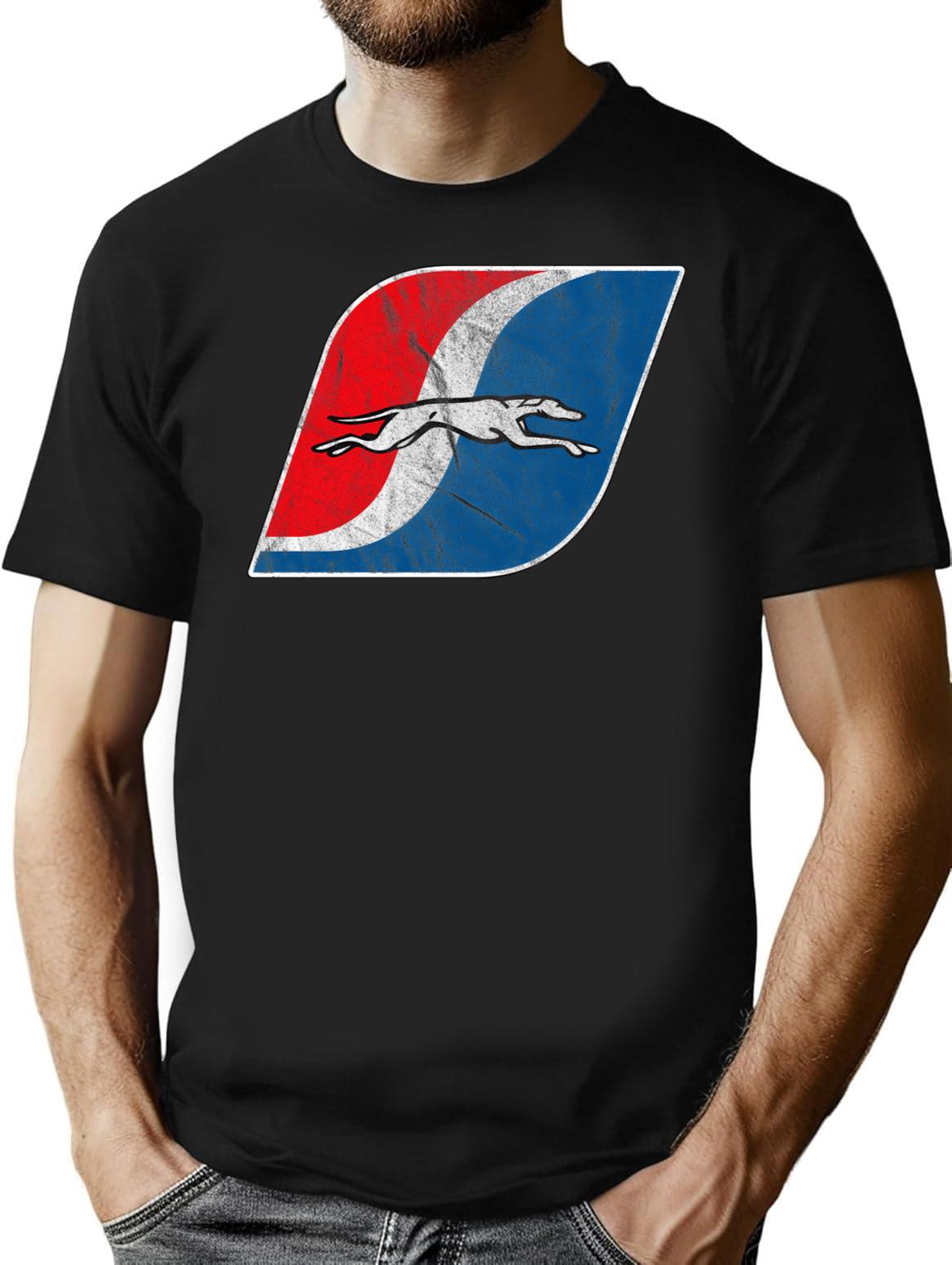 Greyhound Vintage Bus Line T-Shirt for Men & Women, T-Shirts Graphic Tee - Black