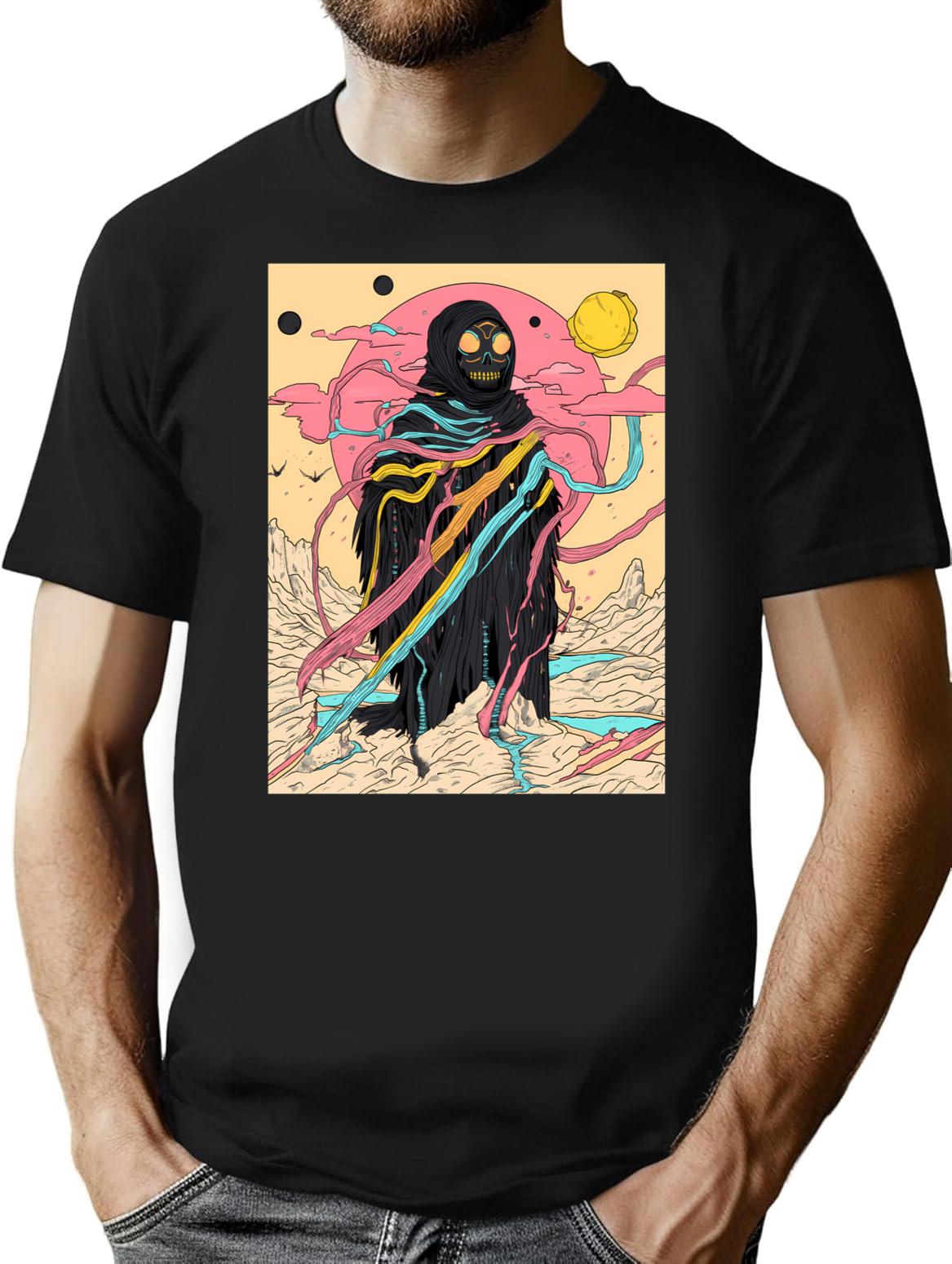 Herald Levoid T-Shirt for Men & Women, T-Shirts Graphic Tee - Black