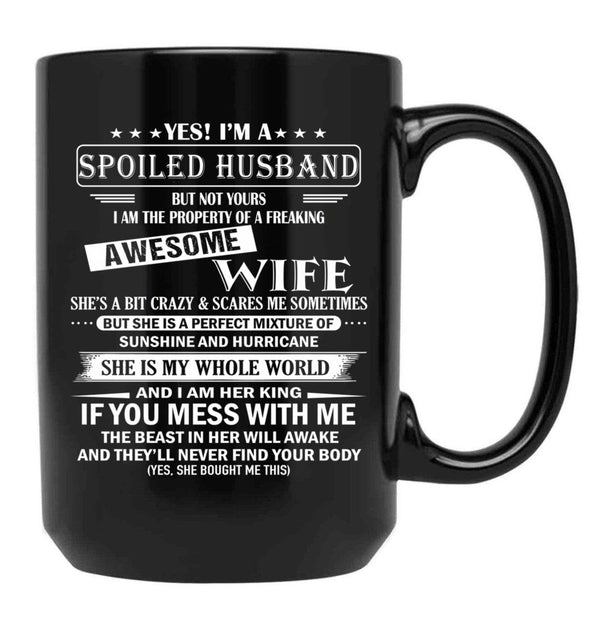 Husband Birthday Black Coffee Mug, Gift Coffee Mug - Black