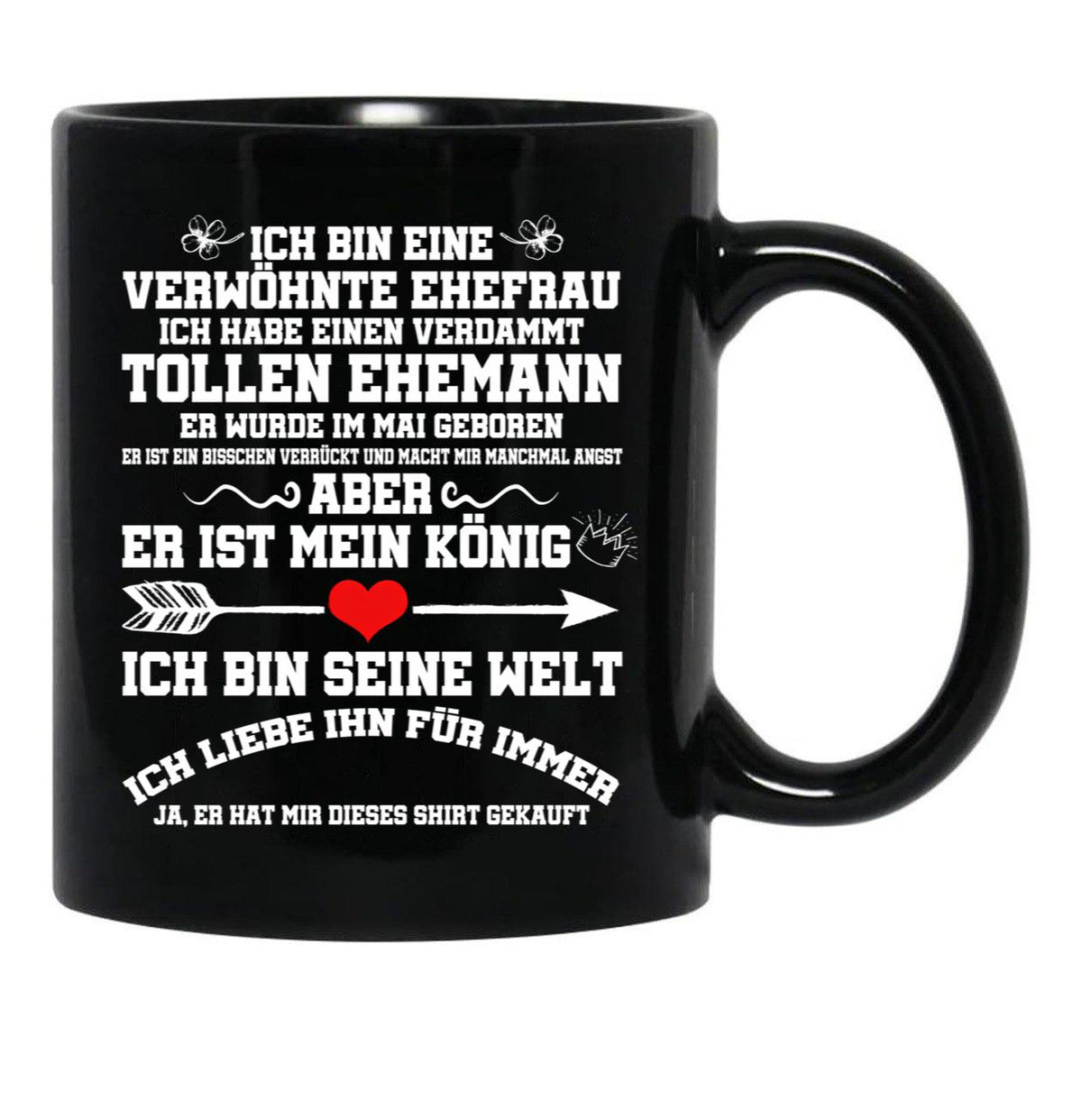 I Have A Damn Great Husband In May Black Gift Coffee Mug - Black