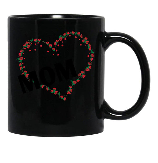 I Love Mom Funny Gift Mothers Day Gifts Black Gift Coffee Mug - Black